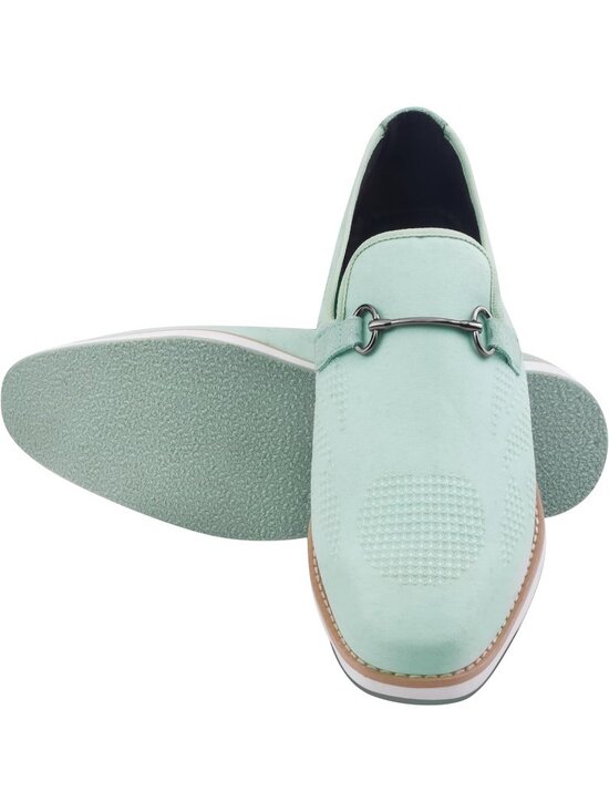 LIBERTYZENO Men\'s Sage Canvas Textile Suede Leather Loafer Tuxedo Slip On Shoes main image 6